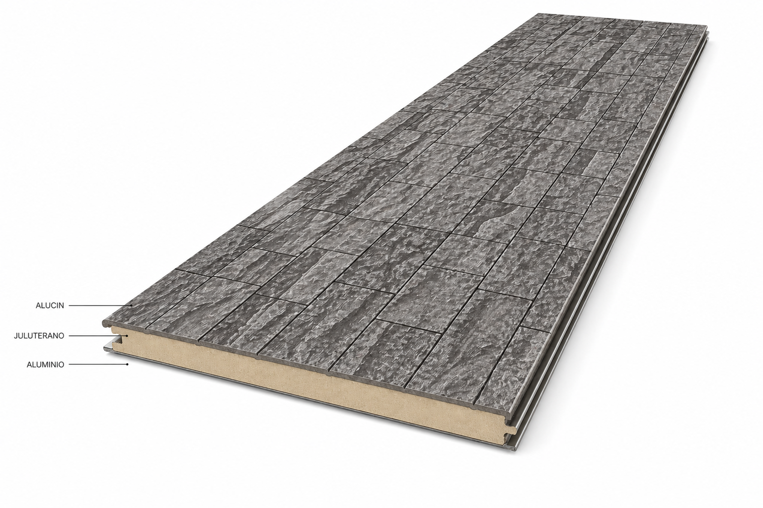Panel Metal Siding Color Piedra